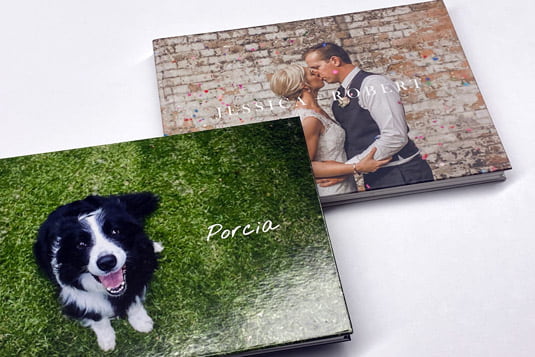 Printed photo book covers