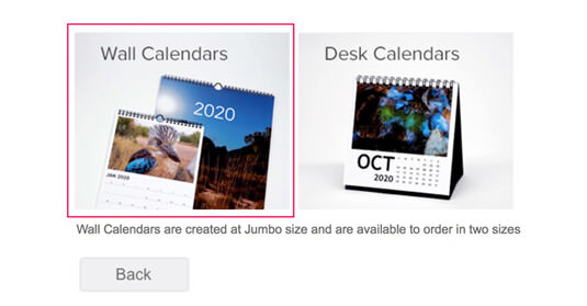 Start a Wall Calendar in Momento software