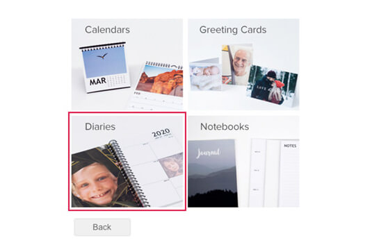 Start a custom photo diary in Momento software