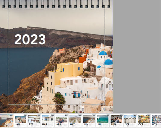 How to design a cover for a Desk calendar in Momento software