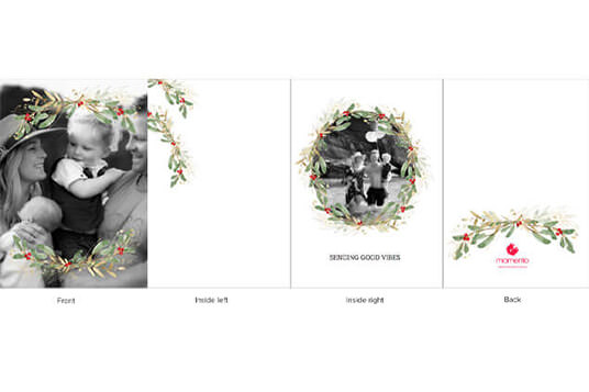 Christmas photo card layout