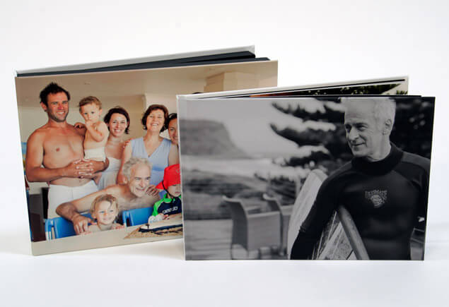 Father's Day photo book presentation box with family photograph